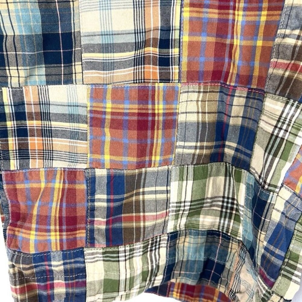 Vintage JOS A BANK‎ Shorts Men’s Sz 36 Madras Patchwork Multicolor Plaid Preppy - Picture 3 of 11